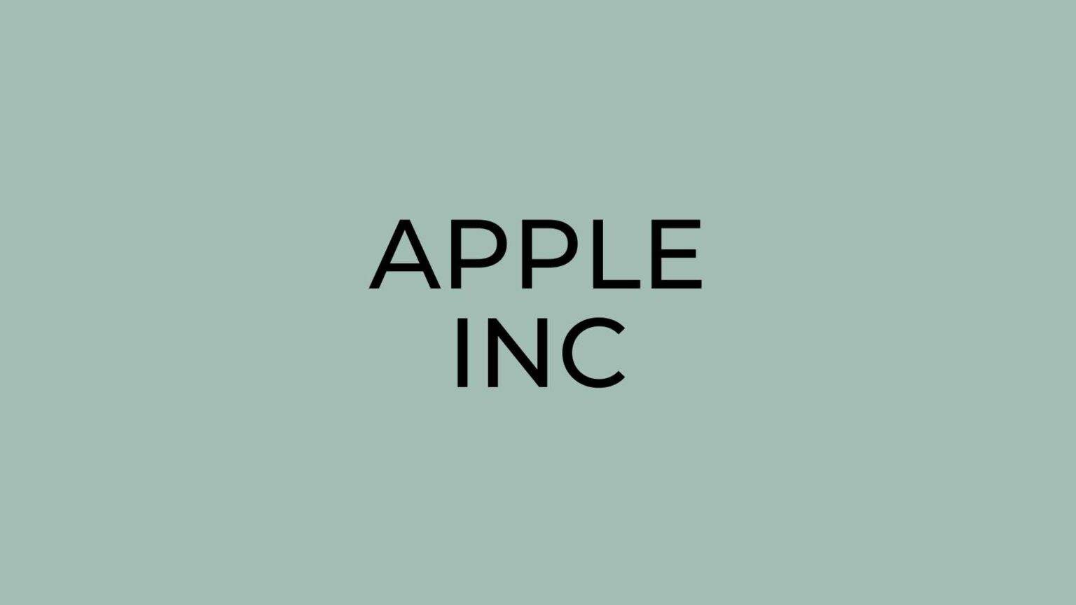 Apple Inc Apple stock price today