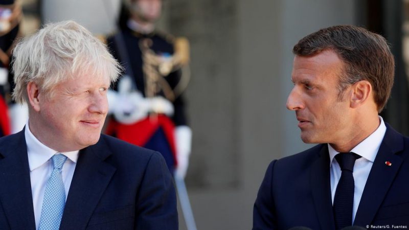 President Macron warned Boris Johnson he would veto any attempt to renegotiate the Northern Ireland Brexit deal.