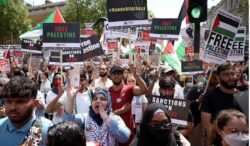 Pro-Palestine Marches Fill London’s Streets amid G7 Summit