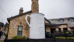 Residents outraged by a 12ft coffee mug ‘eyesore’