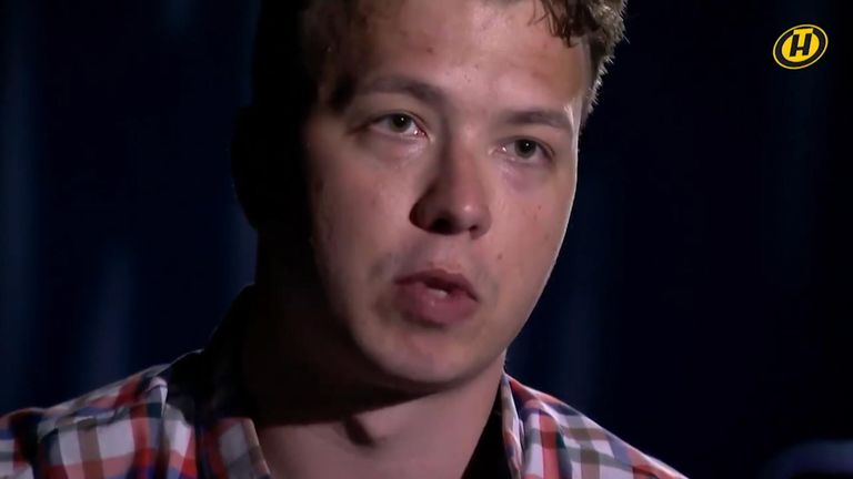 Roman Protasevich: Belarus journalist in ‘hostage’ video 