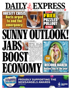 Daily Express  – ‘More jabs, more jobs’ Covid-19 bounceback 