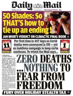 The Daily Mail  – Nothing to fear from 21 June freedom