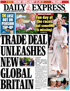 Daily Express – Trade deal unleashes new global Britain