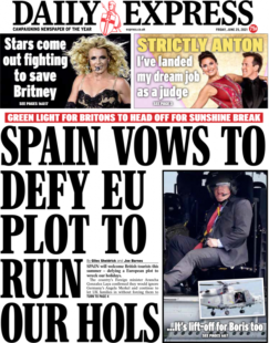 Daily Express – Spain vows to defy EU plot to ruin our holidays!