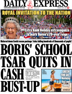 The Daily Express – School tsar quits in cash bust-up 