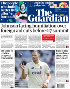 The Guardian – Boris Johnson facing humiliation ahead of G7 summit