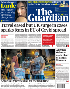 The Guardian – Travel eased but UK surge in cases sparks fear in EU