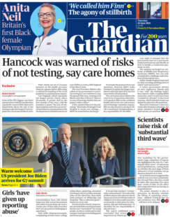 The Guardian – Matt Hancock was warned over not testing