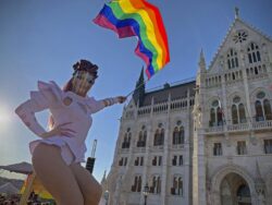 Thousands in Hungary protest anti-LGBT bills in front of parliament
