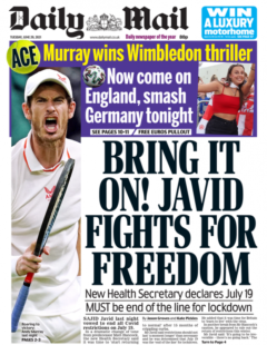 Daily Mail – Javid fights for freedom!