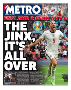 The Metro – England v Germany – the jinx, its all over