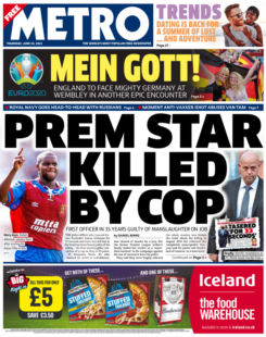 The Metro – Premier League star killed by cop