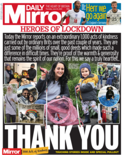 The Daily Mirror – 1,000 acts of kindness over pandemic