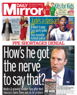 Daily Mirror – How’s he got the nerve?