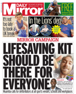 Daily Mirror – Life saving kit should be there for everyone