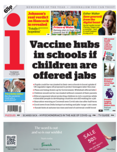 The i – Vaccine hubs in schools if children are offered vaccines