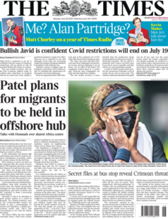The Times – Patel plans for migrants to be held offshore in hub