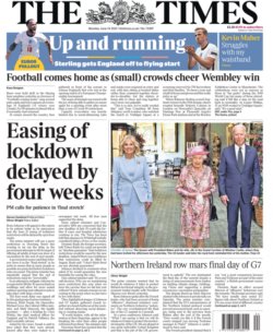 The Times – Lockdown easing delayed by 4-weeks