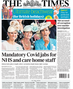 The Times – Mandatory COVID-19 jabs for care home staff