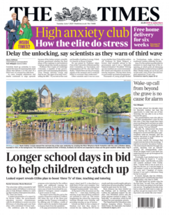 The Times –  School day extended by 30mins to help kids catch up 