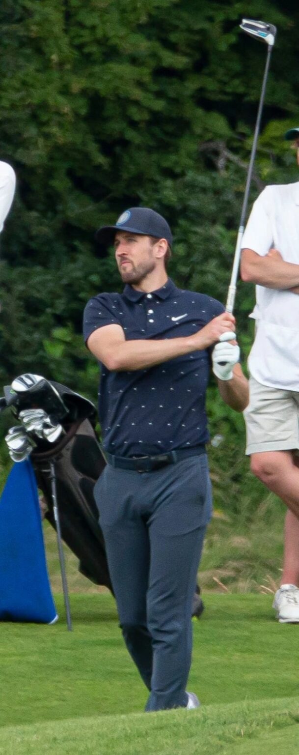 After England’s heartache in Euro 2020 final, Harry Kane plays golf with Peter Crouch.