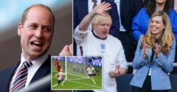 Boris and Prince William celebrate at Wembley as Three Lions make it to Euro final