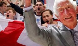 PRINCE CHARLES shows his support for England football team