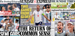 Sunday Papers: Euro 2020 -England roar in Rome - End of Covid restrictions