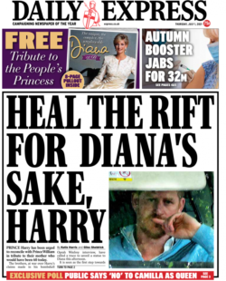 Daily Express – William & Harry Heal Rift for Diana