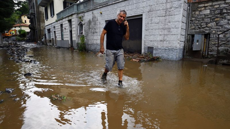 More than 60 people have been reduced after towns around the popular tourist spot Lake Como were hit with mudslides and floods. 