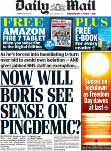 Daily Mail – Now will Boris see sense on COVID-19