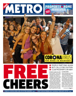 The Metro – Nightclubs reopen: ‘Free cheers’