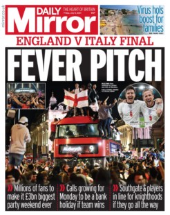 Daily Mirror – Calls for Bank Holiday if England win