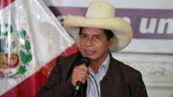 Wielding a giant pencil, rural teacher Pedro Castillo declared Peru’s new president