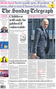 Sunday Telegraph – Children only jabbed if they are vulnerable