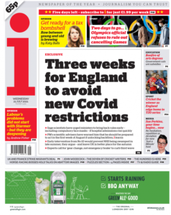 The i – 3 weeks for England to avoid new restrictions