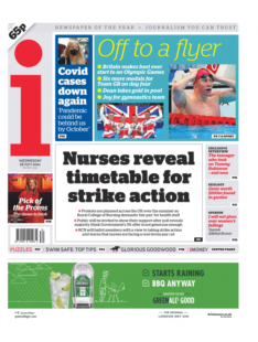 The i – ‘Nurses reveal timetable for strike’