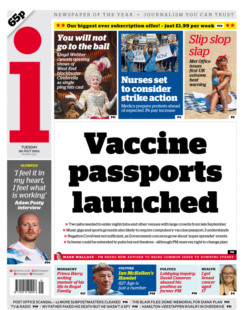 The i – Vaccine passports launched