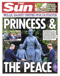 The Sun – Wills, Harry – Princess Diana and the peace
