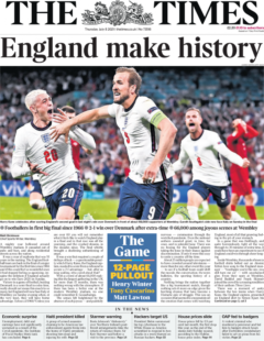 The Times – Euro 2020: England make history