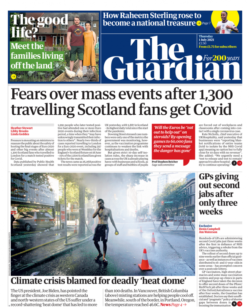 The Guardian – Fears over mass events as 1,300 Scotland fans get COVID
