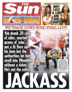 The Sun – Euro lout is a ‘jackass’