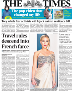 The Times – ‘Travel rules descend into farce’