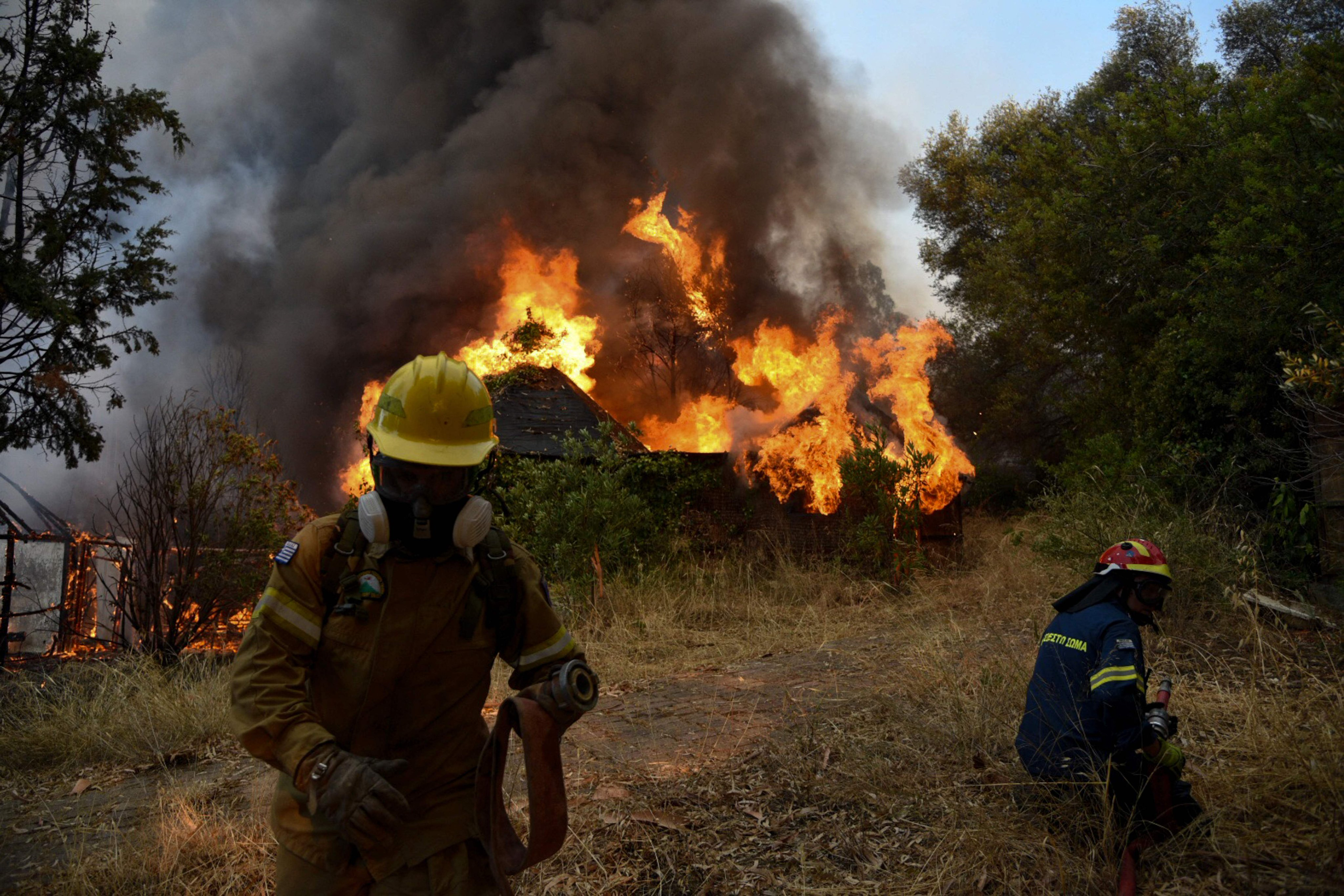 In Greece a total of 56 wildfires have broken out in the past 24 hours in the country