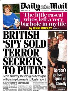 Daily Mail – ‘British spy sold terror secrets’