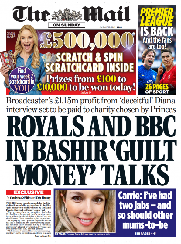 royals and bbc in martin bashir guilt money talks