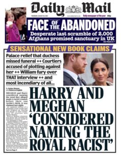 Daily Mail – Harry & Meg considered ‘naming racist’
