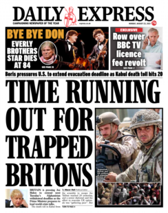 The Daily Express – ‘Time running out for trapped Britons’