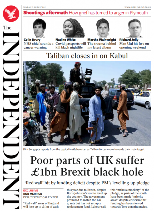 The Independent - ‘Poor parts of UK suffer £1bn Brexit black hole’ 